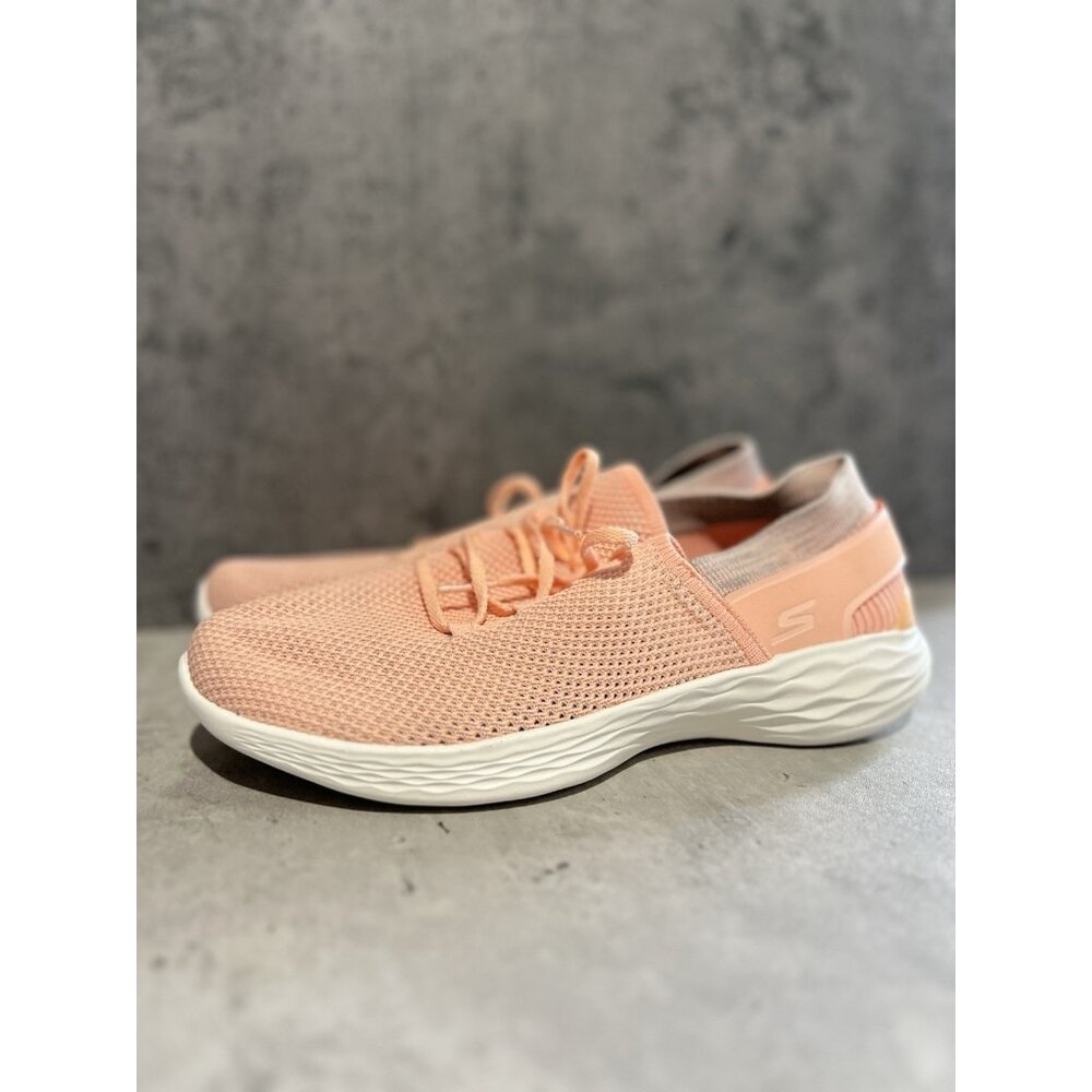 Skechers You Spirit Womens Athletic Running Training Shoes Size 7 Peach White - Picture 6 of 12